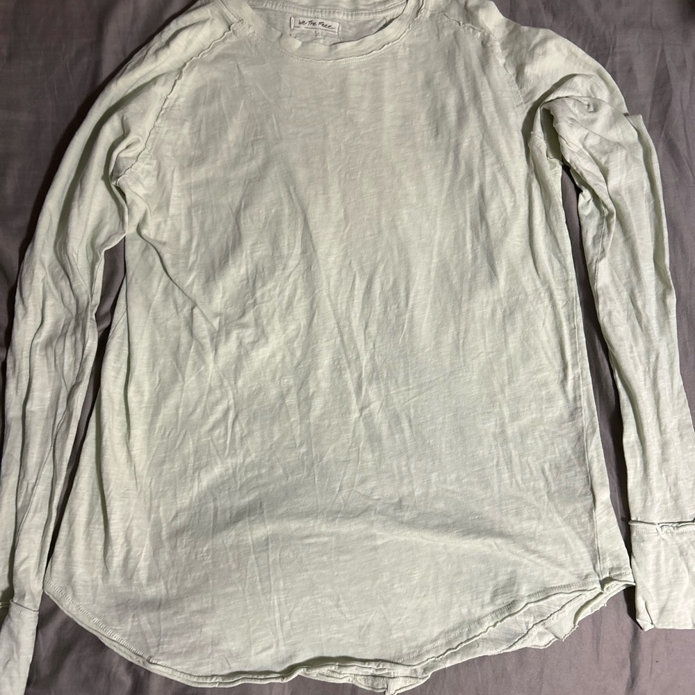 We The Free Teal Long Sleeve Shirt Size S